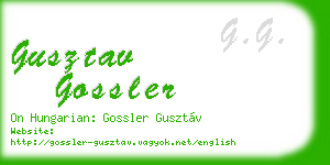 gusztav gossler business card